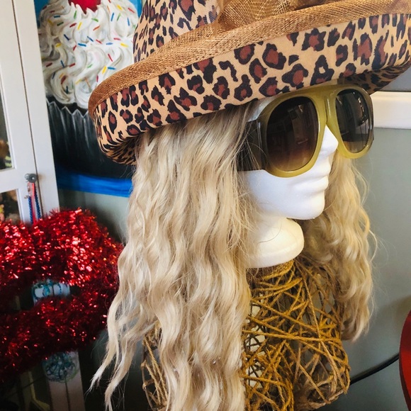 BNWOT Animal Print Straw Hat - Picture 2 of 15